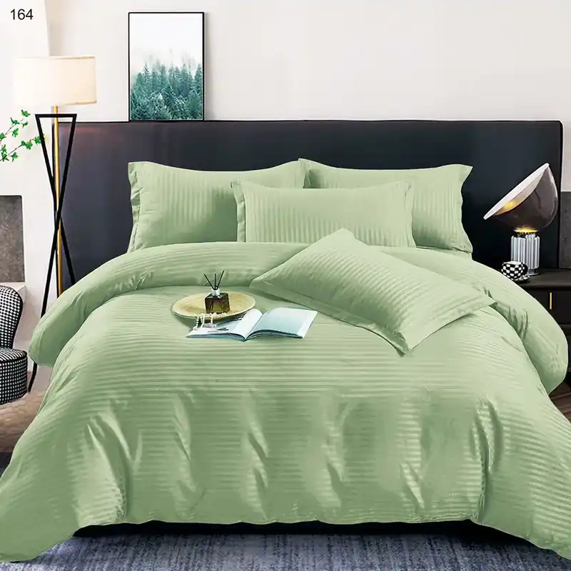 Lenjerie pentru Copii Damasc 4 Piese - Verde Fistic - LFSGS_F036 Doar azi