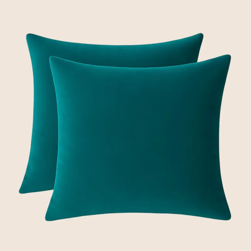 Disponibil imediat Set 2 Perne Decorative din Catifea Turcoaz - PDP0315