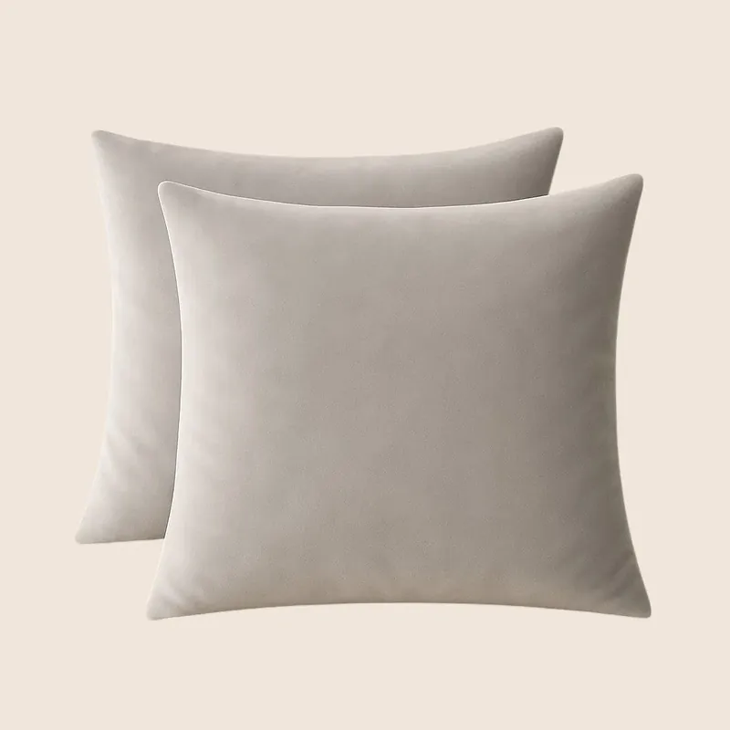 Ieftin Set 2 Perne Decorative din Catifea White Latte 50x50 cm - PDP0316_50x50