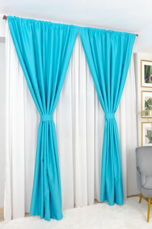 Livrare rapidă Draperie Blackout Turcoaz Blue Deschis - BOTD054B_PLC